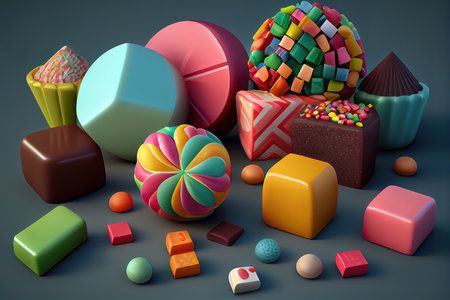 Candy isolated, realistic. Generative Aiの素材