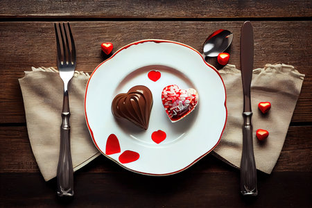 Valentine Day, love, dating concept. Generative Aiの素材