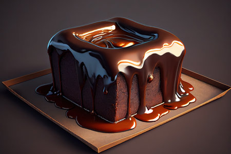 Homemade brownies food photography recipe idea. Generative Aiの素材