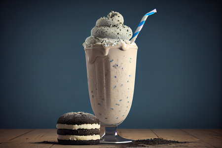 Cookies and Cream Milkshake. Generative Aiの素材