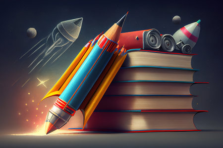 Back to school concept. Generative Aiの素材