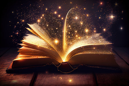 Books and imagination still life. Generative Aiの素材
