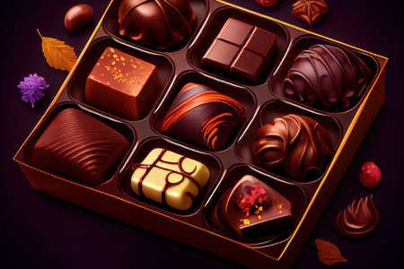 variety chocolate pralines. Generative Aiの素材