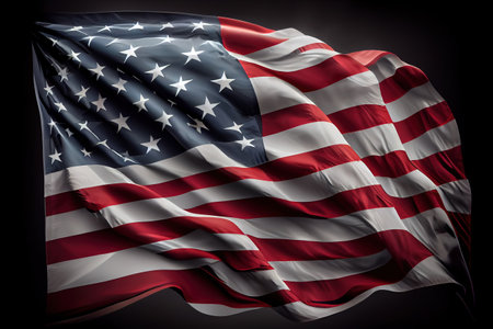 US American flag. For USA Memorial day, Veteran's day, Labor day. Generative Aiの素材