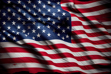 US American flag. For USA Memorial day, Veteran's day, Labor day. Generative Aiの素材