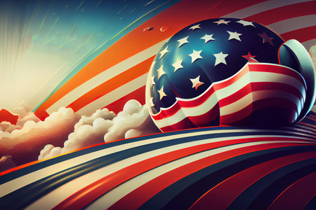 Labor day, USA style background. Generative Aiの素材