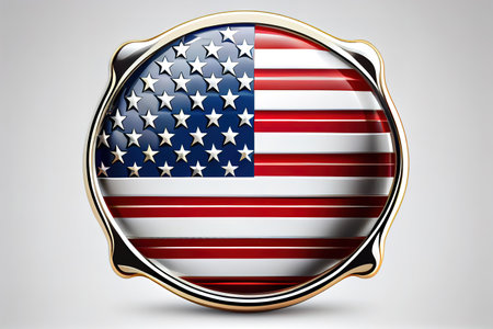 Happy Labor Day. Usa independence day badge collection. Generative Aiの素材