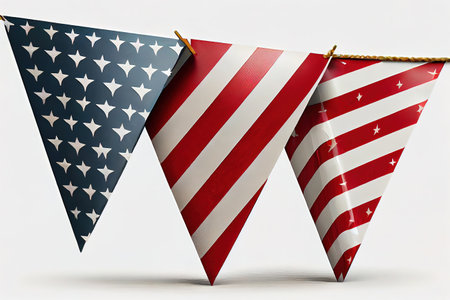 Happy Labor day. United states celebration garlands vector. Generative Aiの素材