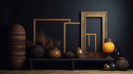 3d contemporary living room interior and modern furniture. Generative Aiの素材