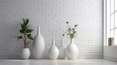 Front view of photo frame as interior decoration. Generative Aiの素材