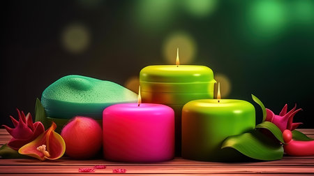 Spa relax, Bright color. Generative Aiの素材