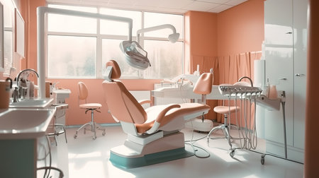 Interior of new modern dental clinic office. Generative Aiの素材