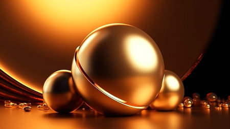 Premium golden luxurious background. Generative Aiの素材