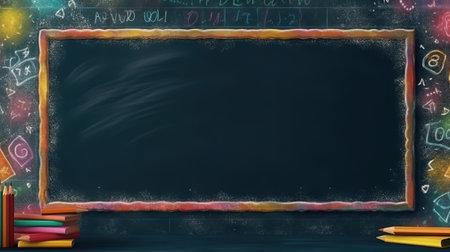 Flat lay colorful thread frame. Generative Aiの素材