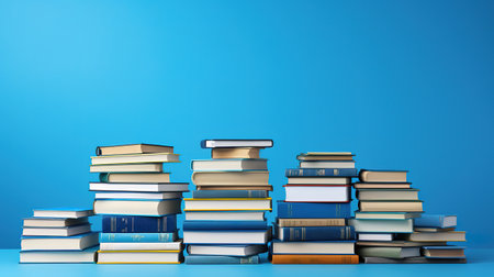 Still life of books versus technology. Generative Aiの素材