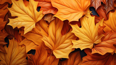 Gradient autumn leaves background. Generative Aiの素材