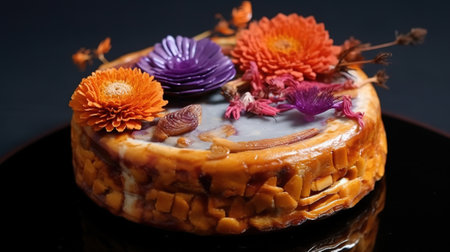 Homemade baked dessert colorful fruit decoration sweet joy. Generative Aiの素材