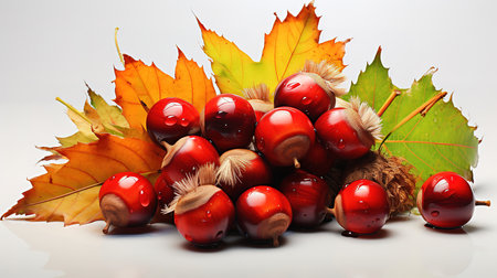 Chestnuts, Bright color. Generative Aiの素材