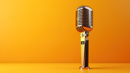 Happy world radio day february 13th vintage radio microphone. Generative Aiの素材