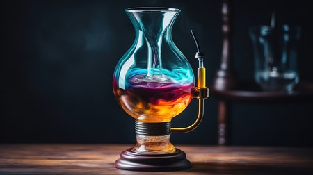 Vacuum syphon coffee maker. alternative brewing method. Generative Aiの素材