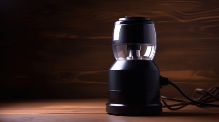 The roasted coffee beans are poured from a wooden spoon. Generative Aiの素材