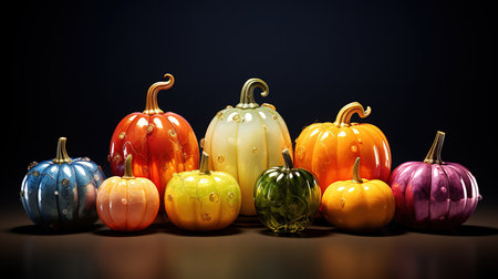 Cinderella pumpkins variety, Bright color. Generative Aiの素材
