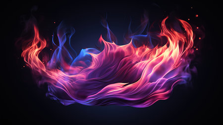 Aesthetic purple smoke banner background. Generative Ai