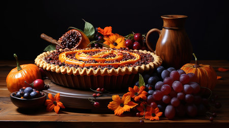Top view yummy cakes with chocolate icing and candies on white surface cake. Generative Aiの素材