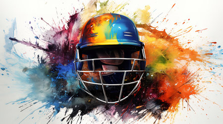 Cricket match concept with background. Generative Aiの素材