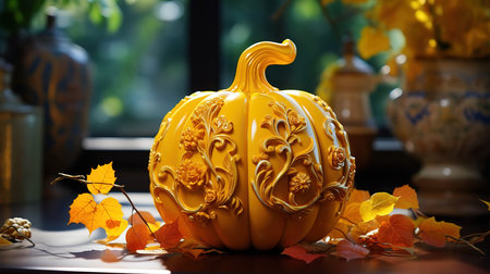 Thanksgiving day background in flat design. Generative Aiの素材