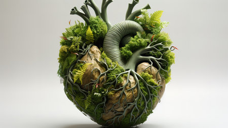 Earth day with a heart. Generative Aiの素材