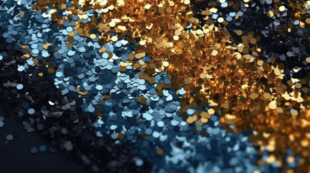 A blue background with lights and sparkles. Generative Aiの素材