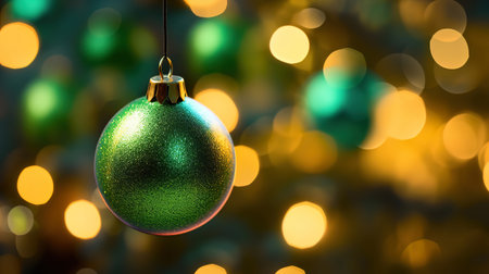 New year defocused background garland blurred golden lights sparkling on a christmas tree. Generative Aiの素材