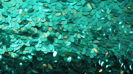 Biscay turquoise green sparkles background, Bright color. Generative Aiの素材