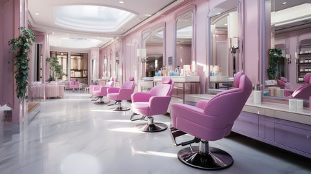 Close up details of hairdresser salon. Generative Aiの素材