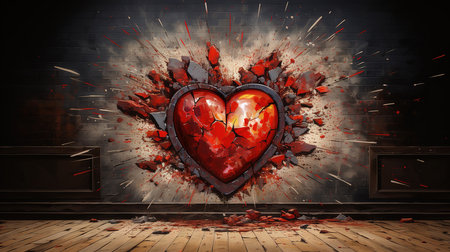 Hearth on target, Bright color. Generative Aiの素材