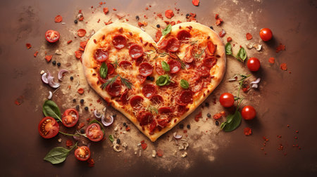 Pizza menu template in vintage retro grunge style. generative aiの素材
