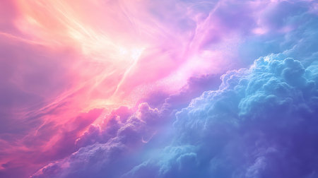 Magnificent A holographic rainbow iridescent unicorn pastel purple pink teal blue colorsの素材