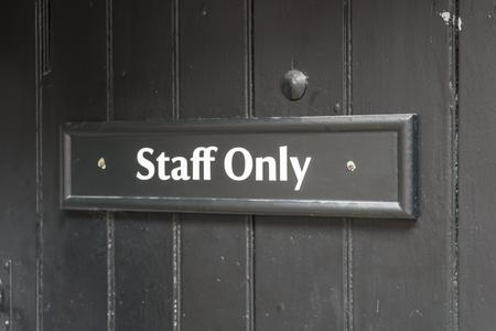 Staff Onlyの写真素材