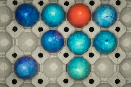 colored eggs for easter celebrationsの写真素材
