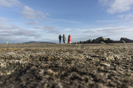 Foothpath to poolberg lighthouse.の写真素材