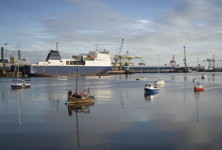 Industrial harbor of Dublin.の写真素材