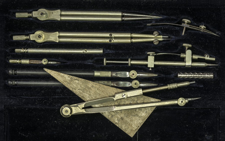 vintage drawing utensilsの写真素材