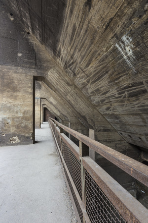 bunker building in a steelworksの写真素材