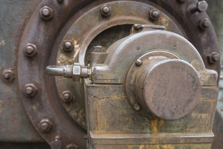 Bearing block of a historic machineの写真素材