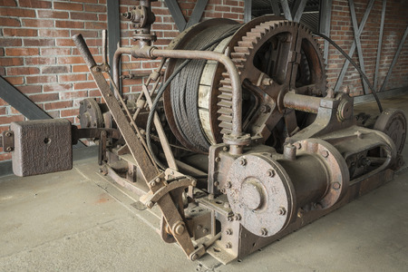 industrial rope whinchの写真素材