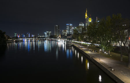 Night in Frankfurt on Main.の写真素材