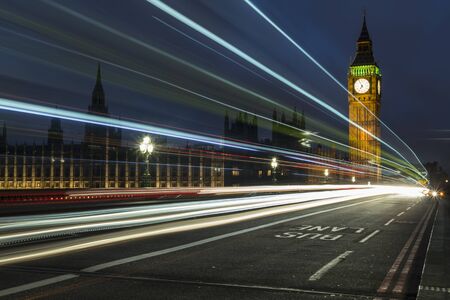 Traffic on Westminster Bridge.