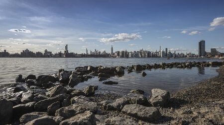 View of Manhattan over the east river.の写真素材