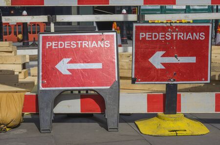 Pedestrians turn left.の写真素材